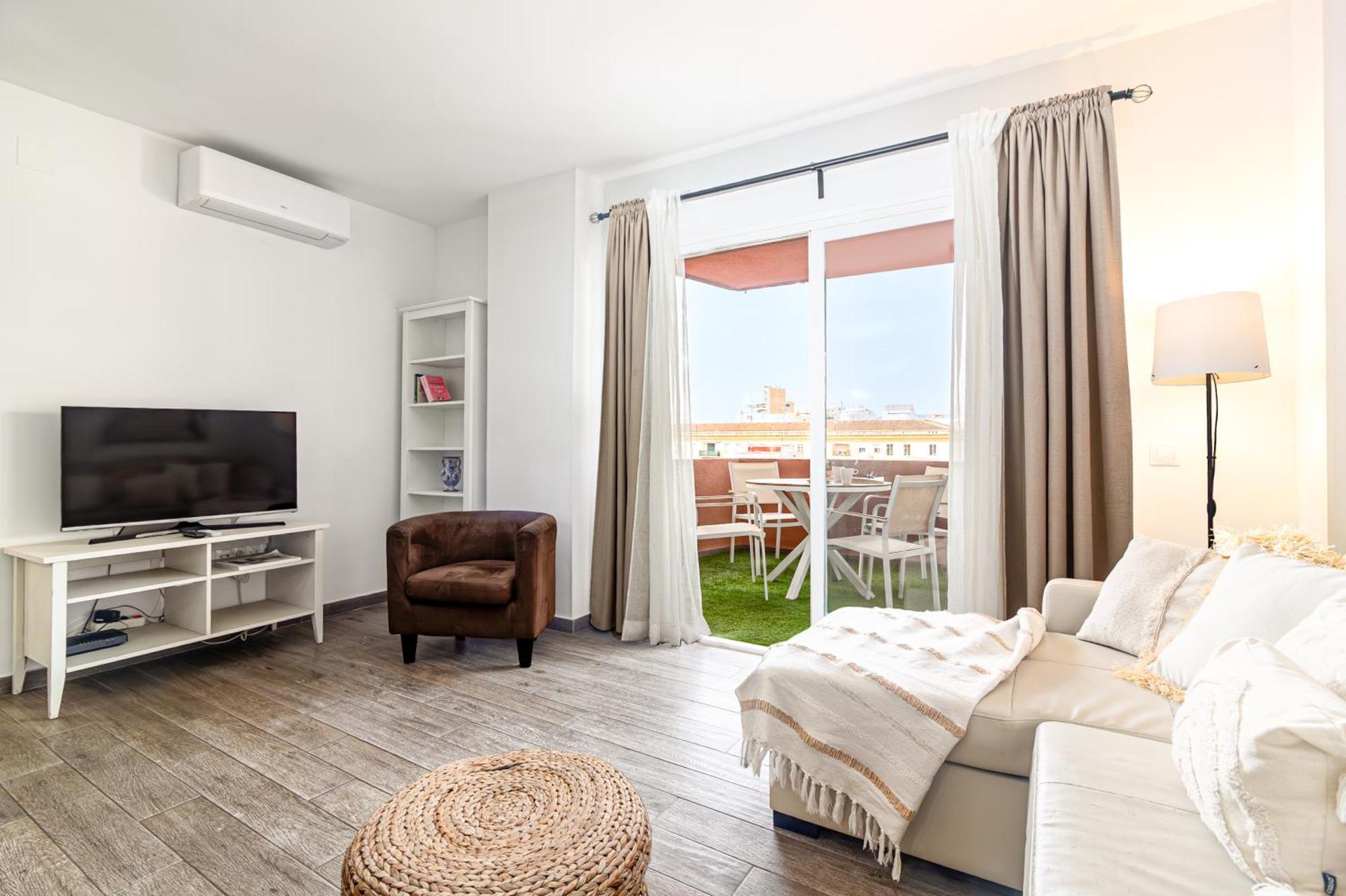 Malaga Center Flat Beach & Terrace Kültér fotó